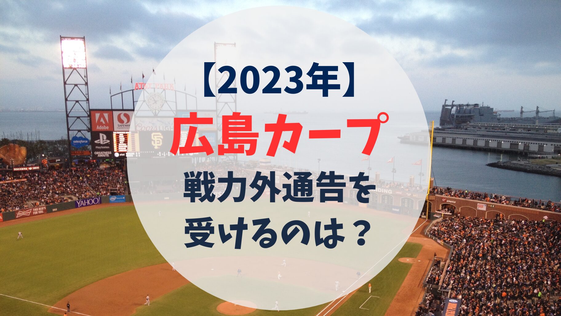 広島カープ　戦力外通告予想　2023年