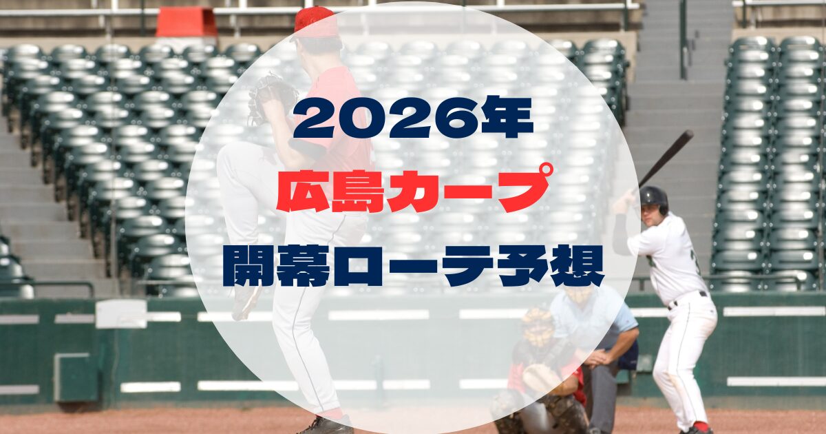 広島カープ　開幕ローテ―ション　開幕投手　ピッチャー